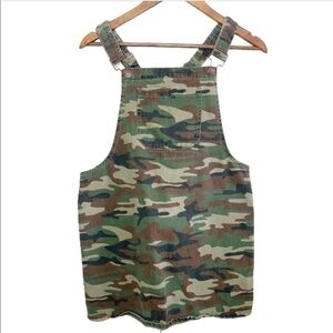 Camo Print Forever 21 Adjustable Skirt Overalls